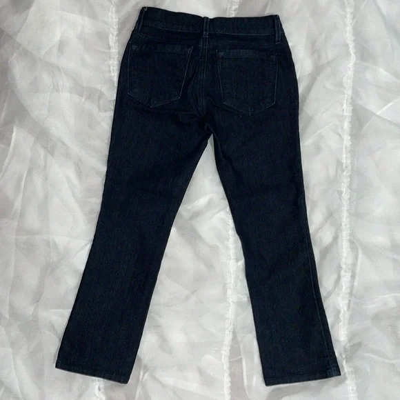 Ann Taylor Loft Dark Wash Modern Kick Crop Jeans Size 24/00P - Picture 3 of 8